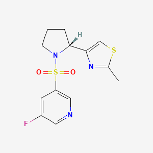 4-[(2R)-1-(5-fluoropyridin-3-yl)sulfonylpyrrolidin-2-yl]-2-methyl-1,3-thiazole