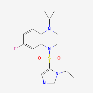 1-Cyclopropyl-4-(3-ethylimidazol-4-yl)sulfonyl-6-fluoro-2,3-dihydroquinoxaline