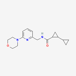 2-cyclopropyl-N-[(6-morpholin-4-ylpyridin-2-yl)methyl]cyclopropane-1-carboxamide