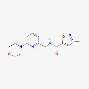 3-methyl-N-[(6-morpholin-4-ylpyridin-2-yl)methyl]-1,2-oxazole-5-carboxamide