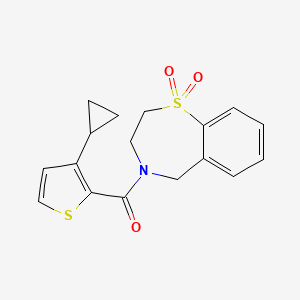 (3-cyclopropylthiophen-2-yl)-(1,1-dioxo-3,5-dihydro-2H-1lambda6,4-benzothiazepin-4-yl)methanone