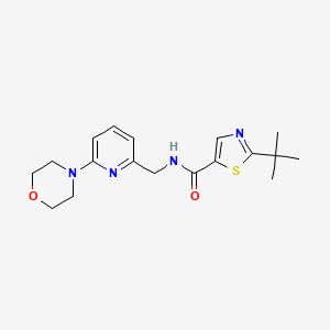 2-tert-butyl-N-[(6-morpholin-4-ylpyridin-2-yl)methyl]-1,3-thiazole-5-carboxamide