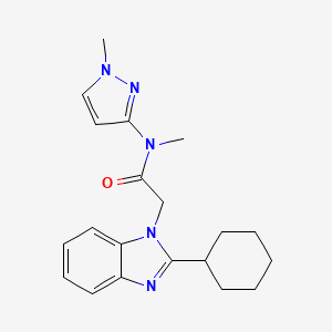 2-(2-cyclohexylbenzimidazol-1-yl)-N-methyl-N-(1-methylpyrazol-3-yl)acetamide