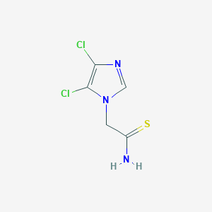 molecular formula C5H5Cl2N3S B067689 2-(4,5-二氯-1H-咪唑-1-基)乙硫酰胺 CAS No. 175201-50-0