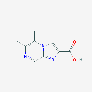molecular formula C9H9N3O2 B067690 5,6-Dimethylimidazo[1,2-a]pyrazine-2-carboxylic acid CAS No. 190381-54-5