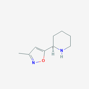 molecular formula C9H14N2O B067700 (R)-3-Methyl-5-(piperidin-2-yl)isoxazole CAS No. 164351-53-5