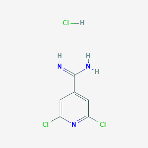 molecular formula C6H6Cl3N3 B067708 2,6-dichloropyridine-4-carboximidamide Hydrochloride CAS No. 175204-59-8
