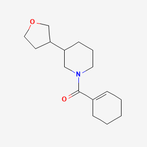 molecular formula C16H25NO2 B6771223 Cyclohexen-1-yl-[3-(oxolan-3-yl)piperidin-1-yl]methanone 