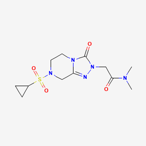 2-(7-cyclopropylsulfonyl-3-oxo-6,8-dihydro-5H-[1,2,4]triazolo[4,3-a]pyrazin-2-yl)-N,N-dimethylacetamide