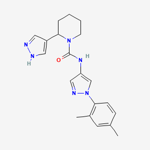 N-[1-(2,4-dimethylphenyl)pyrazol-4-yl]-2-(1H-pyrazol-4-yl)piperidine-1-carboxamide