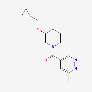 [3-(Cyclopropylmethoxy)piperidin-1-yl]-(6-methylpyridazin-4-yl)methanone