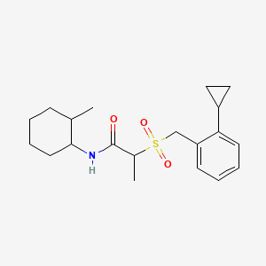 2-[(2-cyclopropylphenyl)methylsulfonyl]-N-(2-methylcyclohexyl)propanamide