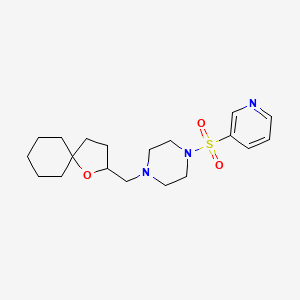 1-(1-Oxaspiro[4.5]decan-2-ylmethyl)-4-pyridin-3-ylsulfonylpiperazine