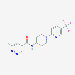 6-methyl-N-[1-[5-(trifluoromethyl)pyridin-2-yl]piperidin-4-yl]pyridazine-4-carboxamide