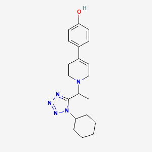 4-[1-[1-(1-cyclohexyltetrazol-5-yl)ethyl]-3,6-dihydro-2H-pyridin-4-yl]phenol