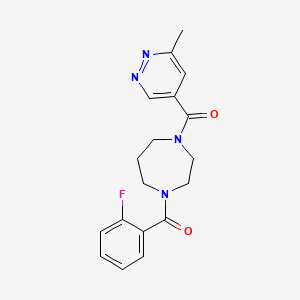 (2-Fluorophenyl)-[4-(6-methylpyridazine-4-carbonyl)-1,4-diazepan-1-yl]methanone