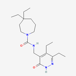 N-[(3,4-diethyl-6-oxo-1H-pyridazin-5-yl)methyl]-4,4-diethylazepane-1-carboxamide