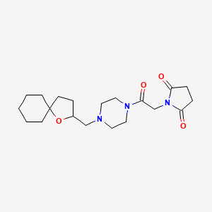 1-[2-[4-(1-Oxaspiro[4.5]decan-2-ylmethyl)piperazin-1-yl]-2-oxoethyl]pyrrolidine-2,5-dione