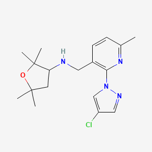 N-[[2-(4-chloropyrazol-1-yl)-6-methylpyridin-3-yl]methyl]-2,2,5,5-tetramethyloxolan-3-amine