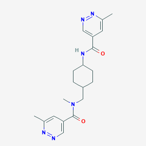 6-methyl-N-[4-[[methyl-(6-methylpyridazine-4-carbonyl)amino]methyl]cyclohexyl]pyridazine-4-carboxamide