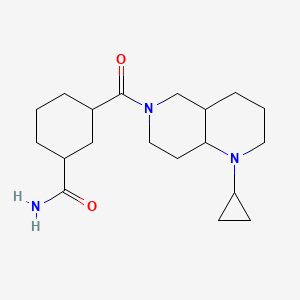 3-(1-Cyclopropyl-2,3,4,4a,5,7,8,8a-octahydro-1,6-naphthyridine-6-carbonyl)cyclohexane-1-carboxamide