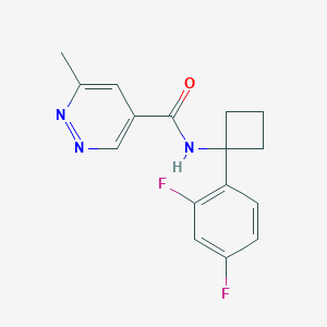 N-[1-(2,4-difluorophenyl)cyclobutyl]-6-methylpyridazine-4-carboxamide