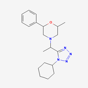 4-[1-(1-Cyclohexyltetrazol-5-yl)ethyl]-2-methyl-6-phenylmorpholine