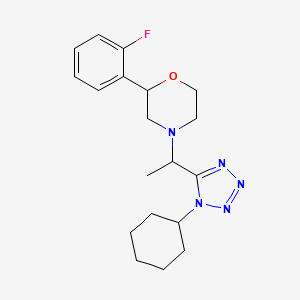 4-[1-(1-Cyclohexyltetrazol-5-yl)ethyl]-2-(2-fluorophenyl)morpholine