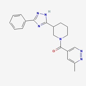 (6-methylpyridazin-4-yl)-[3-(3-phenyl-1H-1,2,4-triazol-5-yl)piperidin-1-yl]methanone