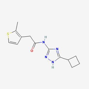 N-(5-cyclobutyl-1H-1,2,4-triazol-3-yl)-2-(2-methylthiophen-3-yl)acetamide