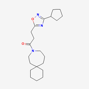 1-(9-Azaspiro[5.6]dodecan-9-yl)-3-(3-cyclopentyl-1,2,4-oxadiazol-5-yl)propan-1-one