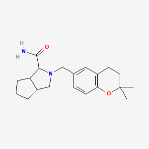 2-[(2,2-dimethyl-3,4-dihydrochromen-6-yl)methyl]-3,3a,4,5,6,6a-hexahydro-1H-cyclopenta[c]pyrrole-3-carboxamide