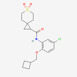 N-[5-chloro-2-(cyclobutylmethoxy)phenyl]-6,6-dioxo-6lambda6-thiaspiro[2.5]octane-2-carboxamide