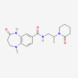 1-methyl-4-oxo-N-[2-(2-oxopiperidin-1-yl)propyl]-3,5-dihydro-2H-1,5-benzodiazepine-7-carboxamide