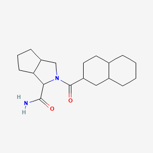 2-(1,2,3,4,4a,5,6,7,8,8a-decahydronaphthalene-2-carbonyl)-3,3a,4,5,6,6a-hexahydro-1H-cyclopenta[c]pyrrole-3-carboxamide