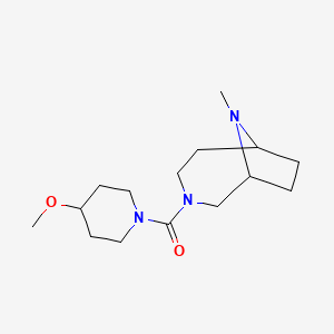 (4-Methoxypiperidin-1-yl)-(9-methyl-3,9-diazabicyclo[4.2.1]nonan-3-yl)methanone