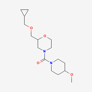 [2-(Cyclopropylmethoxymethyl)morpholin-4-yl]-(4-methoxypiperidin-1-yl)methanone