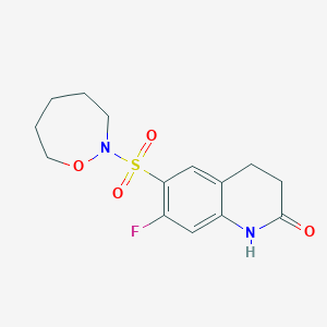 7-fluoro-6-(oxazepan-2-ylsulfonyl)-3,4-dihydro-1H-quinolin-2-one