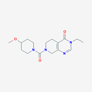 3-ethyl-7-(4-methoxypiperidine-1-carbonyl)-6,8-dihydro-5H-pyrido[3,4-d]pyrimidin-4-one