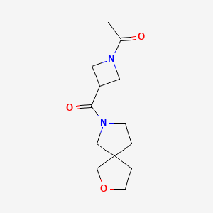 1-[3-(2-Oxa-7-azaspiro[4.4]nonane-7-carbonyl)azetidin-1-yl]ethanone