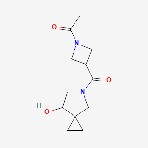 1-[3-(7-Hydroxy-5-azaspiro[2.4]heptane-5-carbonyl)azetidin-1-yl]ethanone