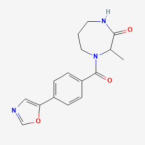 3-Methyl-4-[4-(1,3-oxazol-5-yl)benzoyl]-1,4-diazepan-2-one