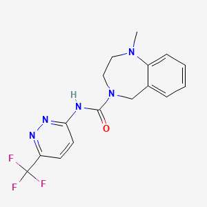 1-methyl-N-[6-(trifluoromethyl)pyridazin-3-yl]-3,5-dihydro-2H-1,4-benzodiazepine-4-carboxamide