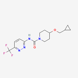 4-(cyclopropylmethoxy)-N-[6-(trifluoromethyl)pyridazin-3-yl]piperidine-1-carboxamide