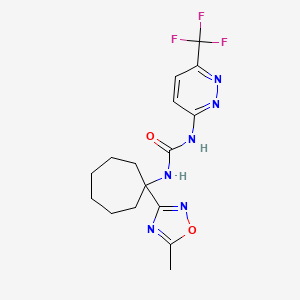 1-[1-(5-Methyl-1,2,4-oxadiazol-3-yl)cycloheptyl]-3-[6-(trifluoromethyl)pyridazin-3-yl]urea