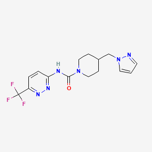 4-(pyrazol-1-ylmethyl)-N-[6-(trifluoromethyl)pyridazin-3-yl]piperidine-1-carboxamide