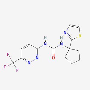 1-[1-(1,3-Thiazol-2-yl)cyclopentyl]-3-[6-(trifluoromethyl)pyridazin-3-yl]urea