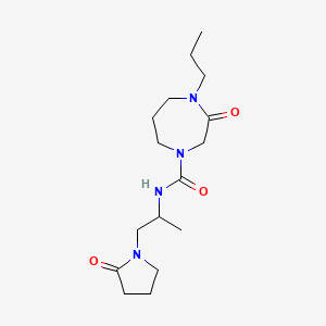 3-oxo-N-[1-(2-oxopyrrolidin-1-yl)propan-2-yl]-4-propyl-1,4-diazepane-1-carboxamide