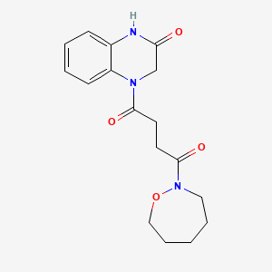 1-(Oxazepan-2-yl)-4-(3-oxo-2,4-dihydroquinoxalin-1-yl)butane-1,4-dione