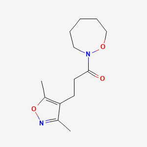 3-(3,5-Dimethyl-1,2-oxazol-4-yl)-1-(oxazepan-2-yl)propan-1-one